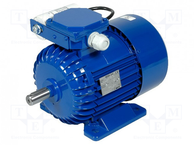MOOTTORI: AC - 1-VAIHEINEN - 0,55KW - 230VAC - 1360KIERROSTA/MIN - 3,86NM - Sähkömoottorit - SEMH80-4B - 1