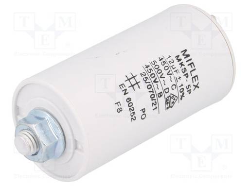 POLYPROPYLEENIKONDENSAATTORI - MOOTTOREIHIN, TYÖHÖN - 12UF - Moottorikondensaattorit - I15KV612K-B - 1