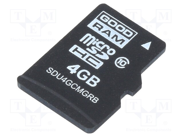 MUISTIKORTTI - TEOLLISUUS-MICROSD,MLC - UHS I U1 - 4GB - 0÷70°C - Muistikortit - SDU4GCMGRB - 1