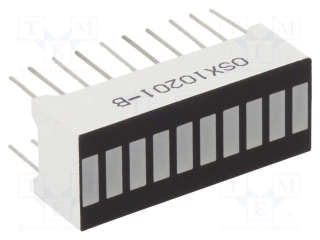 NÄYTTÖ: LED - TANKO - SININEN - 50MCD - 25,5X10,2X7,9MM - 3,3÷3,6V - ErikoisLEDit - OSX10201-B - 1