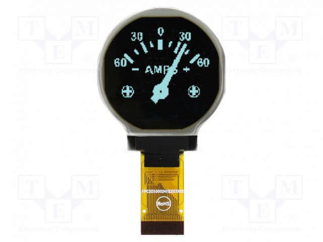 OLED NÄYTTÖ - GRAAFINEN - 1,2" - 128X128 - KOOT: 36,98X41,23X2,05MM - Graafiset OLED-näytöt - EAW128128-XRLB - 1