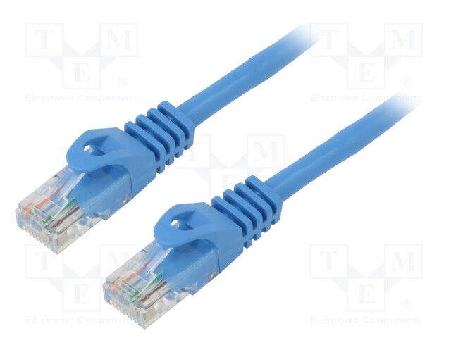 PATCH KAAPELI - U/UTP - CAT: 5E - RJ45-PISTOKE,MOLEMMIN PUOLIN - LANKA - RJ45 Ethernet kaapelit - PCU5-10CC-2000-B - 1