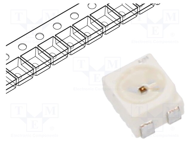 LED - PUNAINEN - SMD - PLCC4 - 3,78÷7,56LM - 1120÷2800MCD - 1,9÷2,5VDC - Pintaliitos LED - LSE6SF-AABB-1-3A4B - 1