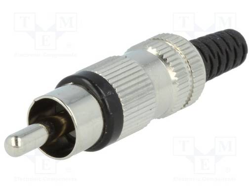 LIITIN: RCA - PISTOKE - UROS - MURTOSUOJALLA - SUORA - JUOTETTAVA - RCA liittimet - STO2B - 1