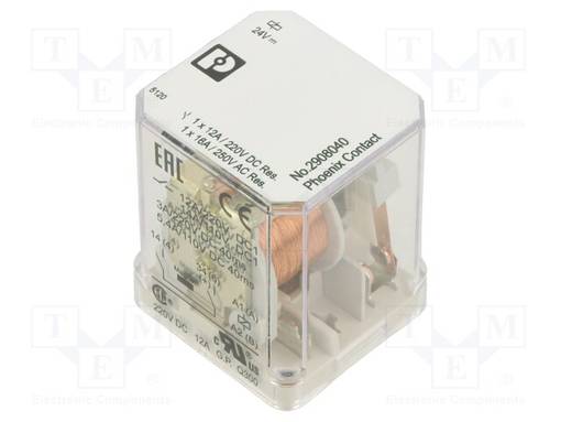 RELE: TEOLLISUUSRELE - SPST-NO - UKELAN: 24VDC - 16A/440VAC - ALUSLEVY - Teollisuusreleet - REL-PR1-24DC1MB - 1