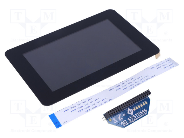 TFT NÄYTTÖ - 5" - 800X480 - NÄYTÖN ULKOMITAT: 108X64,8MM - 475CD/M2 - Älykkäät näytöt - GEN4-4DPI-50CT-CLB - 1