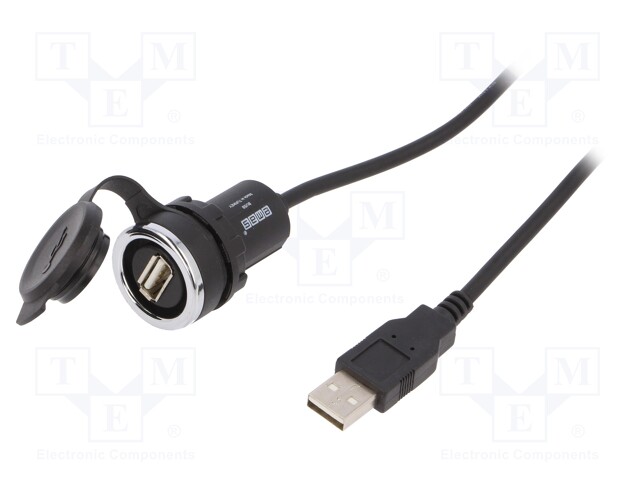 USB-PISTORASIA - 22MM - IP65 - PANEELIASENNETTAVA - PIT: 1,5M - MUOVI - Taulukytkimien lisävarusteet - T0-BUSB - 1