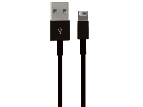 USB A UROS / MFI LIGHTNING 8-PIN UROS KAAPELI - MUSTA - 1 m - Puhelin, GPS ja tabletti telineet - PCMP91B - 1