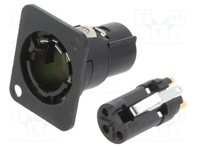 CONNECTOR XLR FEMALE MODUL W/FLANGE - Erikoisliittimet - NTR-NM3FD-B - 1