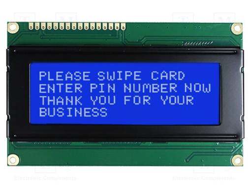 LCD NÄYTTÖ - AAKKOSNUMEERINEN - STN NEGATIVE - 20X2 - SININEN - LED - Aakkosnumeeriset LCD-näytöt - NHD-0420DZ-NWB - 1