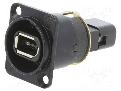 CONNECTOR FIREWIRE 6 FEED THROUGH IP B - Erikoisliittimet - NTR-NA1394-6-W-B - 1