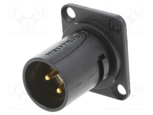 CONNECTOR XLR MALE MODUL W/FLANGE - Erikoisliittimet - NTR-NM3MD-B - 1