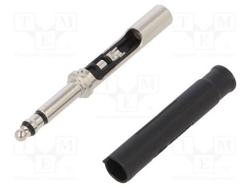 CONNECTOR BANTAM PLUG W/SOLDER CONT. MUSTA - Erikoisliittimet - NTR-NP3TT-P-B - 1