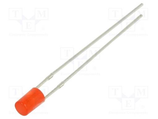 LED - PUNAINEN - 3MM - 68÷100MCD - 140° - ETUOSA: LITTEÄT - 1,8÷2,6VDC - Pyöreät LEDit - OSR5JA3HE4B - 1