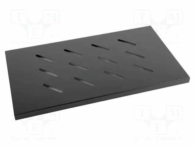 SHELF - 1U - MUSTA - STANDARD: 19" - RACK SHELF - Räkkikotelot 19' - AK-1002-B - 1