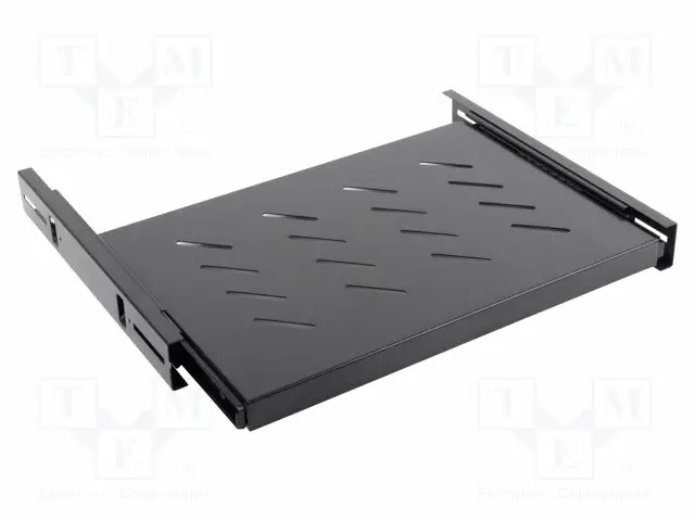 SHELF - 1U - MUSTA - STANDARD: 19" - RACK SHELF - Räkkikotelot 19' - AK-1006-B - 1