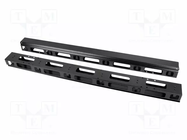 KAAPELIN JÄRJESTÄJÄ - 27U - MUSTA - PYSTYSUORA - Räkkikotelot 19' - AK-1207-B - 1