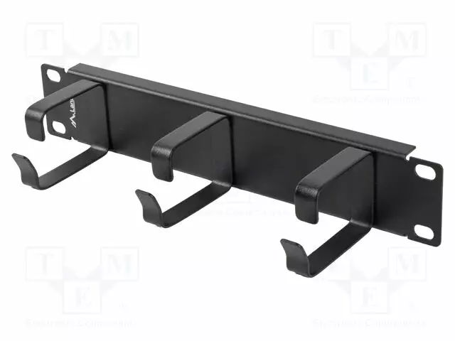 KAAPELIN JÄRJESTÄJÄ - 1U - MUSTA - STANDARDI: 10" - Räkkikotelot 19' - AK-1702-B - 1