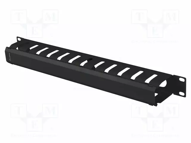 KAAPELIN JÄRJESTÄJÄ - 1U - MUSTA - STANDARDI: 19" - Räkkikotelot 19' - AK-1704-B - 1