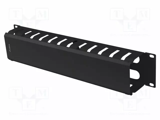 KAAPELIN JÄRJESTÄJÄ - 2U - MUSTA - STANDARDI: 19" - Räkkikotelot 19' - AK-1705-B - 1