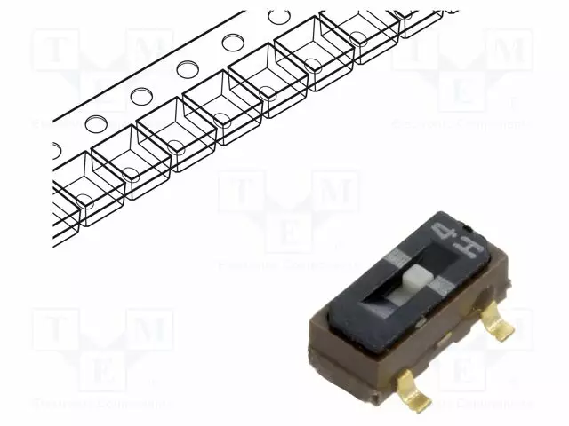 LIUKUKYTKIN - AS: 2 - SPDT - 0,1A/6VDC - ON-ON - SMT - LÄHDÖT: GULL WING - Mikrokytkimet - CJS-1200TB - 1