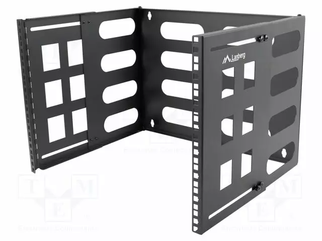 SEINÄKIINNIKE - 8U - MUSTA - STANDARDI: 19" - Räkkikotelot 19' - FB01-5408-10B - 1