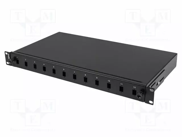 PATCH-VALOKUITUPANEELI - DUPLEX,RACK,SIMPLEX - MUSTA - RACK 19" - Tietokonetarvikkeet - muut - FOP1-12SS-LDB - 1