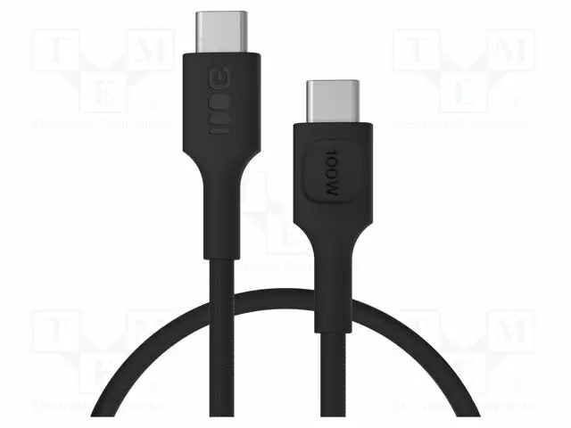 KAAPELI - USB 2.0 - USB C PISTOKE,MOLEMMIN PUOLIN - 0,3M - MUSTA - USB kaapelit ja adapterit - GC-KABGC100PS30PB - 1