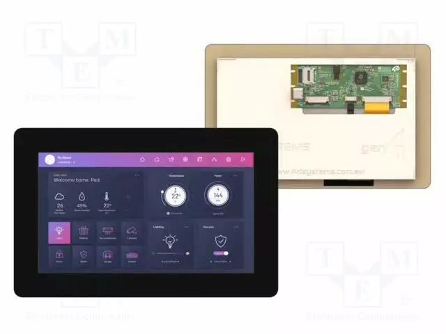 TFT NÄYTTÖ - 7" - 800X480 - 520BSRAM,8MBPSRAM,16MBFLASH - 475CD/M2 - Älykkäät näytöt - GEN4-RP235070CTCLB - 1