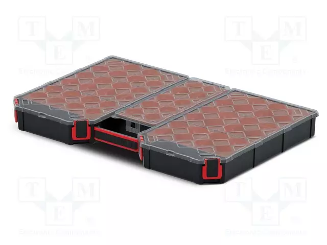 SÄILIÖ: KOLLEKTIIVI - LAATIKOIDEN KANSSA - MUSTA - MATALA - TAGER - Säiliöt ja rasiat - KTG60406B - 1