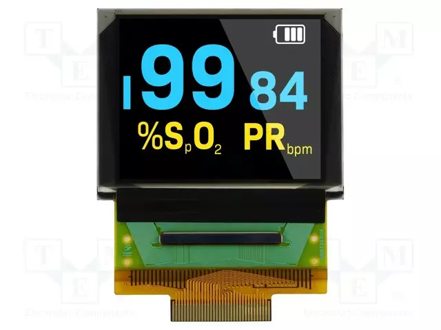 OLED NÄYTTÖ - GRAAFINEN - 1,8" - 160X128 - KOOT: 42,7X33,4X1,6MM - RGB - Graafiset OLED-näytöt - NHD-1.8-160128B - 1