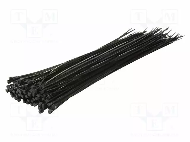 NIPPUSIDE - L: 500MM - W: 4,4MM - MUSTA - POLYAMIDI - 100KPL - UL94V-2 - Nippusiteet - PC-KAB0041B - 1