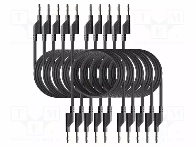 MITTAUSJOHDOT - 50VAC,120VDC - 10A - PIT: 1M - MUSTA - Mittausjohdot - PKT-P7049-B - 1