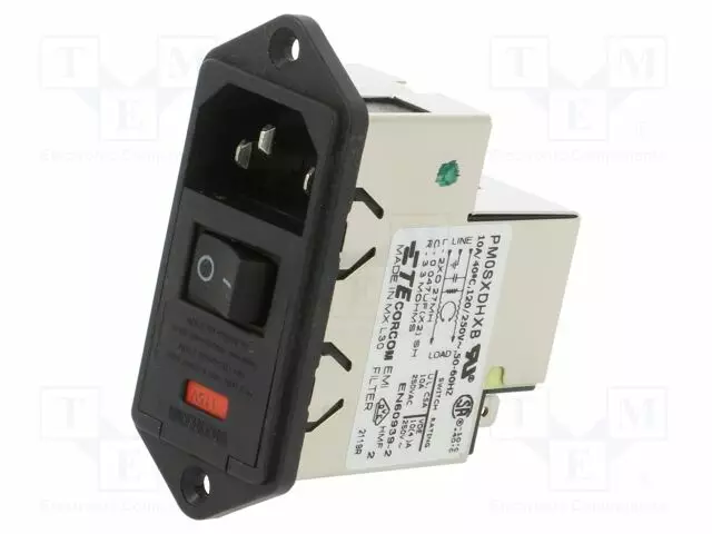 CONNECTOR: AC SUPPLY - SOCKET - 10A - FOR PANEL MOUNTING,SCREW - MALE - AC liittimet ja rungot - PM0SXDHXB - 1