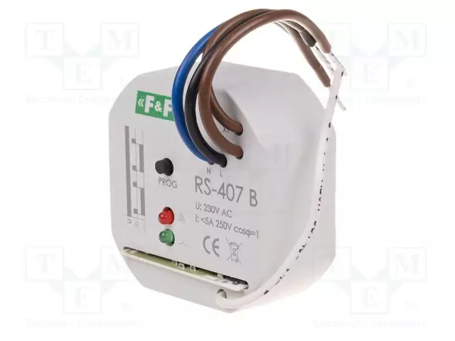 VASTAANOTIN - 230VAC - RASIA-ASENNUS - RS - IP20 - 868MHZ - OUT: NO - 5A - Valvontareleet - RS-407B - 1