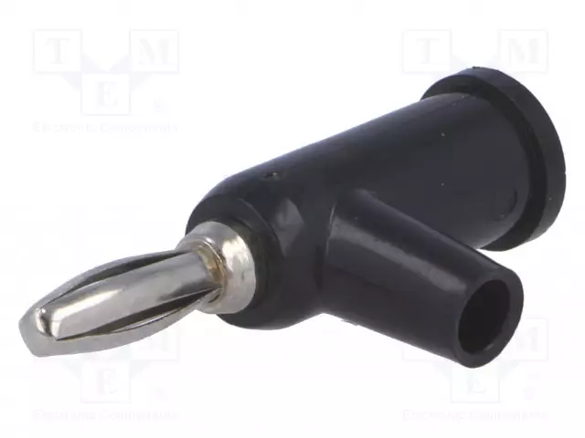LABORATORIOBANAANILIITIN 4MM - PISTOKE - 24A - 60VDC - MUSTA - 39MM - Banaaniliittimet 4mm - BDP-100-B - 1