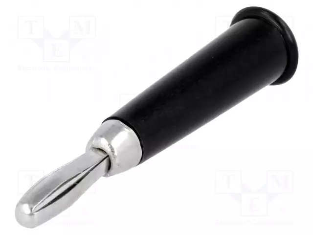 LABORATORIOBANAANILIITIN 4MM - PISTOKE - 60VDC - MUSTA - Banaaniliittimet 4mm - BC-008B - 1