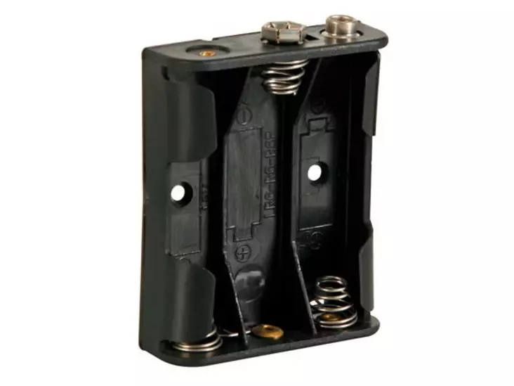 BATTERY HOLDER FOR 3 x AA-CELL (WITH SNAP TERMINALS) - Paristopitimet, liittimet ja tarvikkeet - BH331B - 1