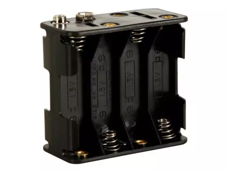 BATTERY HOLDER FOR 8 x AA-CELL (WITH SNAP TERMINALS) - Paristopitimet, liittimet ja tarvikkeet - BH383B - 1