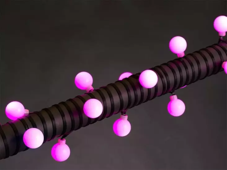 CURSA LED - 8 m - 16 RGB lamps - black wire - 12 V - Jouluvalot ja sisustusvalot - V-CUR-08-A-12V-RGB - 1