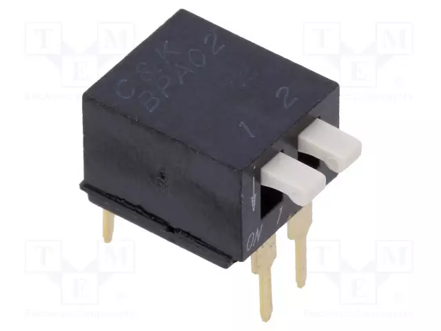 DIP-KYTKIN - NAPOJEN MÄÄRÄ: 2 - OFF-ON - 0,025A/24VDC - AS: 2 - DIP kytkimet - BPA02B - 1