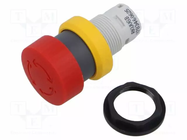 HÄTÄKYTKIN - 16MM - PUNAINEN - OKTRON-R - Ø16MM - -30÷70°C - Taulukytkimet, standardi 16mm - RKUVGB - 1