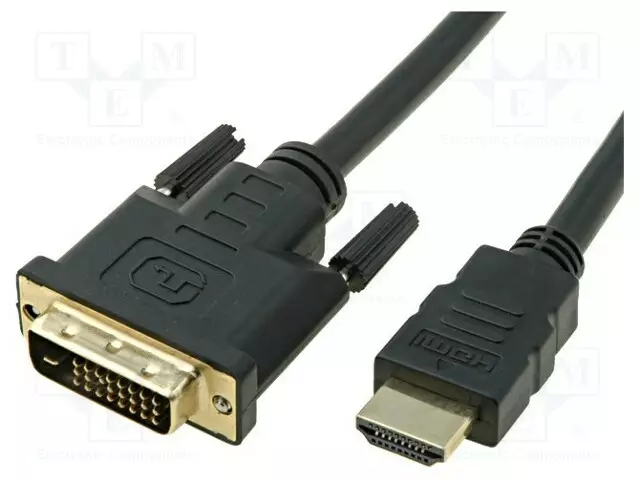 KAAPELI - DVI-D (24+1) PISTOKE,HDMI-PISTOKE - PVC - 3M - MUSTA - HDMI, DVI, DisplayPort johdot - CG481G-030-PB - 1