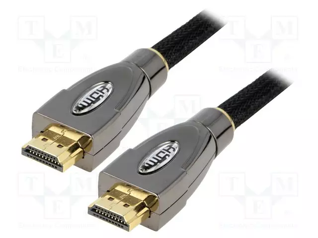 KAAPELI - HDMI-PISTOKE,MOLEMMIN PUOLIN - PVC - TEKSTIILI - HDMI 1.4 - HDMI, DVI, DisplayPort johdot - CG571W-018-PB - 1