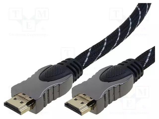 KAAPELI - HDMI-PISTOKE,MOLEMMIN PUOLIN - PVC - TEKSTIILI - HDMI 1.4 - HDMI, DVI, DisplayPort johdot - CG573A-030-PB - 1