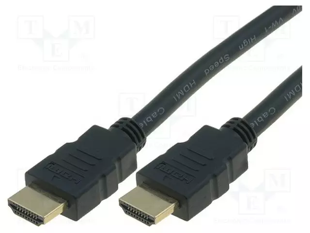 KAAPELI - HDMI-PISTOKE,MOLEMMIN PUOLIN - PVC - HDMI 1.4 - PIT: - HDMI, DVI, DisplayPort johdot - CG511-100-PB - 1