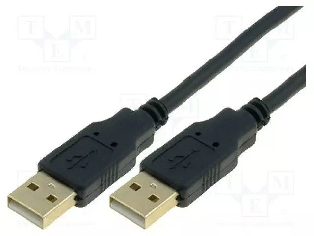 KAAPELI - USB 2.0 - USB A PISTOKE,MOLEMMIN PUOLIN - KULLATTU - 3M - USB kaapelit ja adapterit - CU203G-B-030-PB - 1