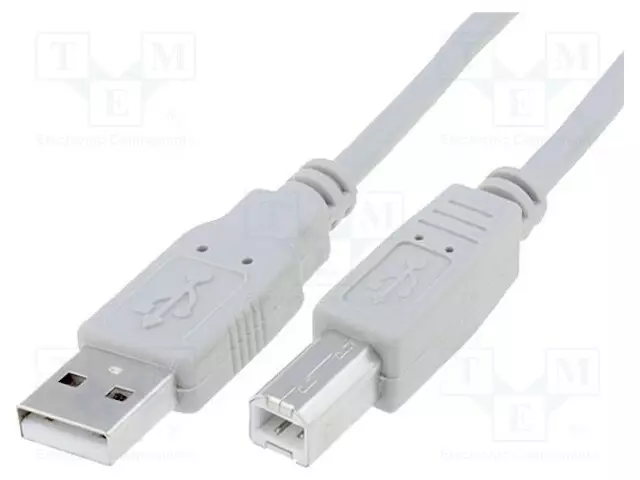 KAAPELI - USB 2.0 - USB A PISTOKE,USB B PISTOKE - NIKKELÖITY - 1,8M - USB kaapelit ja adapterit - CU201-018-PB - 1