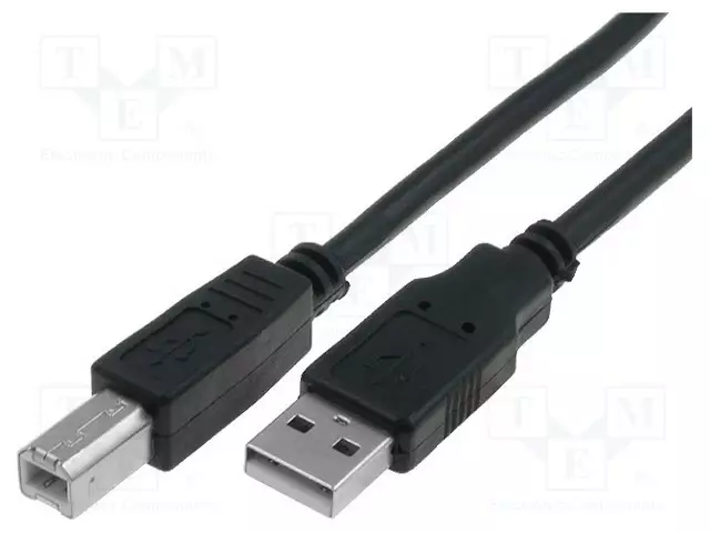 KAAPELI - USB 2.0 - USB A PISTOKE,USB B PISTOKE - NIKKELÖITY - 5M - USB kaapelit ja adapterit - CU201-B-050-PB - 1
