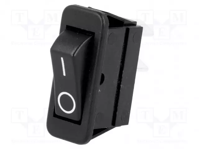 KEINUKYTKIN - SPST - AS: 2 - ON-OFF - 16A/250VAC - 20A/28VDC - MUSTA - EI OLE - Keinukytkimet - AE-C1500ABBB - 1